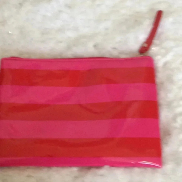Kate Spade Red & Pink Striped Mini Pouch - Picture 3 of 8